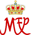 Dual Cypher of Prince Philippe and Princess Mathilde of Belgium, Variant.svg