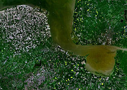Satelliittikuva Eemshavenista.