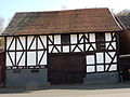 A half-timbered barn from 1766