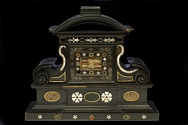 Elaborately carved and inlaid wooden reliquary chest contain Wellcome L0058439.jpg