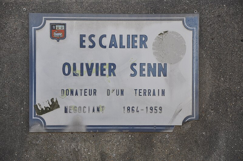 File:Escalier Olivier Senn Plaque Le Havre.JPG