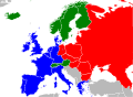 Euroopan talousliitot vuonna 1988:   EEC   EFTA   SEV