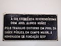 Placa de agradecimento no posto de saúde da FSESP.