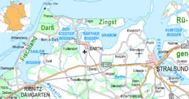 Kaart van Fischland-Darß-Zingst