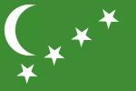 Vlag van die Staat van Comoros van die pre-onafhanklikheidstydperk voor Julie 1976 tot Januarie 1976