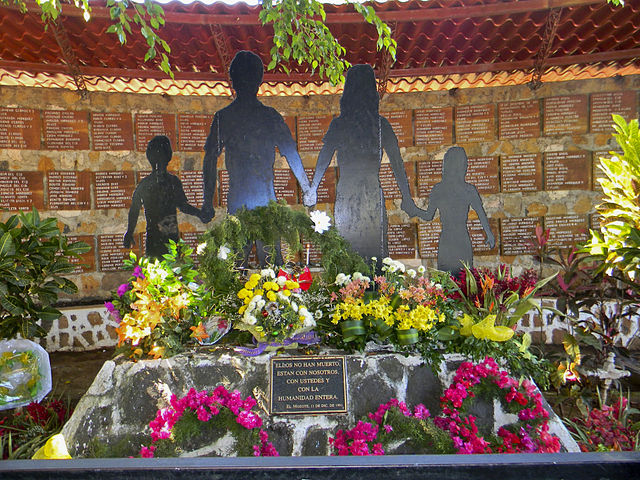 The memorial at the El Mozote.