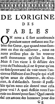 Vignette pour De l'origine des fables