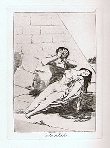 Tantalos, vyobrazil Goya