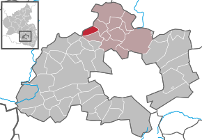 Poziția Frankelbach pe harta districtului Kaiserslautern