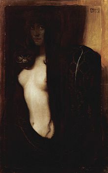 Tableau représentant une famille, poitrine nue, dans l'ombre.