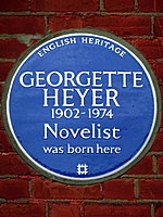 GEORGETTE HEYER 1902-1974 Novelist was born here.jpg