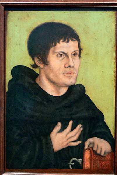 Martin Luther (1483–1546), in the habit of the Augustinian Order. Luther was an Augustinian friar from 1505 until his excommunication in 1520. Luther 