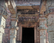 Doorway decorated with Hindu deities and human figures