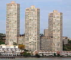 View of the Galaxy Towers from the Hudson River