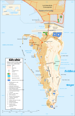 Gibraltár térképe