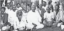 Girish Chandra Ghosh, with Swami Adbhutananda, Mahendranath Gupta and other disciples and devotees of Ramakrishna