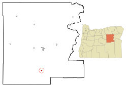 Emplacement dans l'Oregon