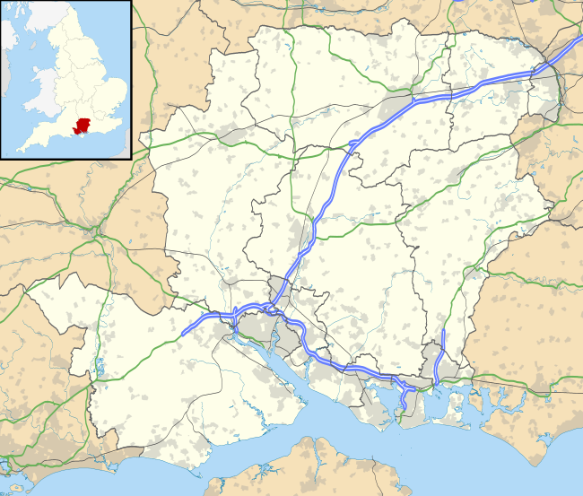 Mapa konturowa Hampshire