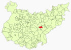 Locatie van de gemeente Higuera de la Serena op de kaart van de provincie