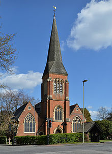 Front elevation of Holy Trinity Church, Hawley Holy Trinity Church, Hawley from the road.jpg