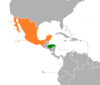 Location map for Honduras and Mexico.