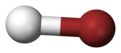 Model bola dan batang hidrogen bromida