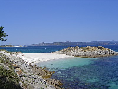 Praia nas illas Cíes