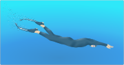 Thumbnail for File:Illustration free-diver swimming in water.svg