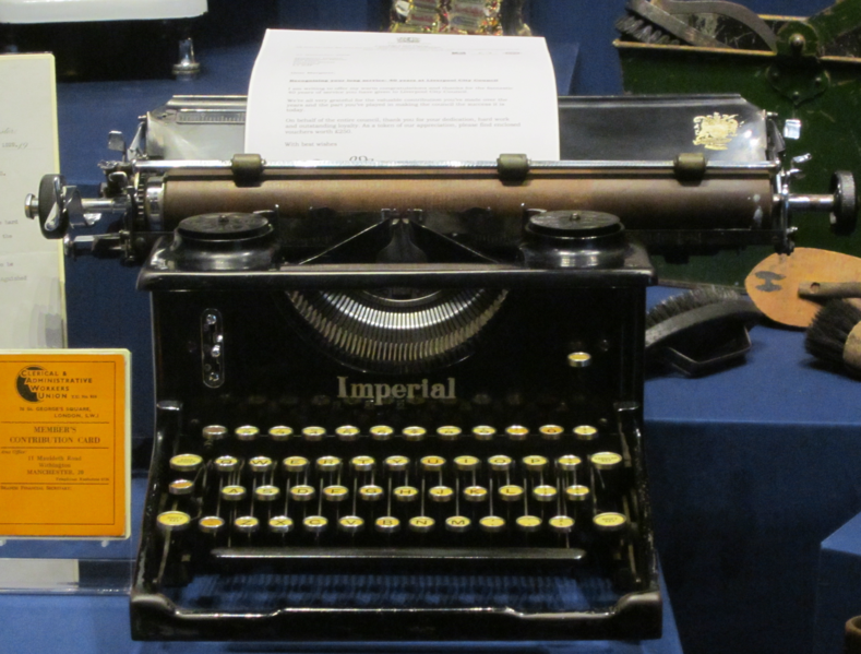 File:Imperial typewriter, Museum of Liverpool.png