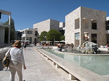 The inner courtyard of the museum Inner Courtyard of Getty Museum.jpg