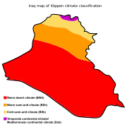 Кліматична карта Іраку (за Кеппеном)