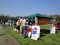 A stand from the Isle of Wight Footprint Trust, seen at the Bustival 2011 event, held by bus company Southern Vectis at Havenstreet railway station, Isle of Wight. Southern Vectis have close ties with the Footprint Trust.