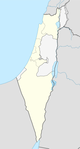 Izrael s vyznačenou polohou kostola