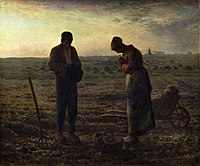 Jean-François Millet: Aftonringningen (1857–1859). Testamenterad till Louvren 1909. Överförd till Musée d’Orsay 1986.