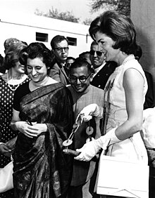 Indira Gandhi with Jacqueline Kennedy in New Delhi, 1962 Jacqueline Kennedy and Indira Gandhi.jpg