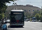 Een moderne Yutong-trolleybus in Jerevan (2023)