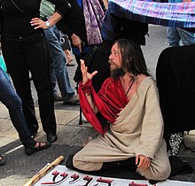 Man who claims to be the messiah in Tel Aviv, 2010 Jerusalem Syndrome.jpg