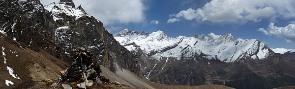 Peaks of the Himalayas in the National Park