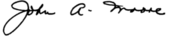 signature de John Alexander Moore