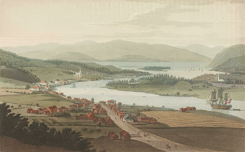 File:John William Edy - Town of Porsground - Boydell's Picturesque scenery of Norway - NG.K&H.1979.0056-035 - National Museum of Art, Architecture and Design (cropped).jpg