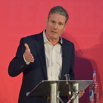Starmer speaking at a leadership hustings in Bristol in February 2020