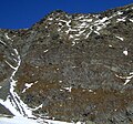 Die schrofige Südflanke der Kreuzspitze