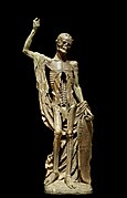 « La Mort Saint Innocent », statue d'albâtre présente au cimetière des Innocents de 1530 à 1786