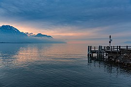 Lake Geneva from Chillon Castle