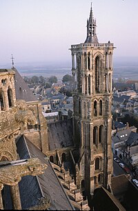 South tower of Laon Cathedral, where Du Mage worked from 1710 to 1719 (Source: Wikimedia)