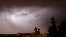 The Greek philosopher Democritus argued that belief in deities arose when humans observed natural phenomena such as lightning and attributed such phenomena to supernatural beings. Lightning cloud to cloud (aka).jpg