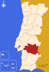 Distretto di Évora – Localizzazione