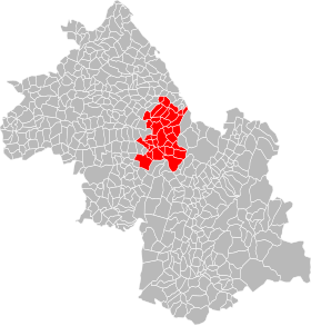 Lage der Stadtgemeinde des Voironnais-Landes