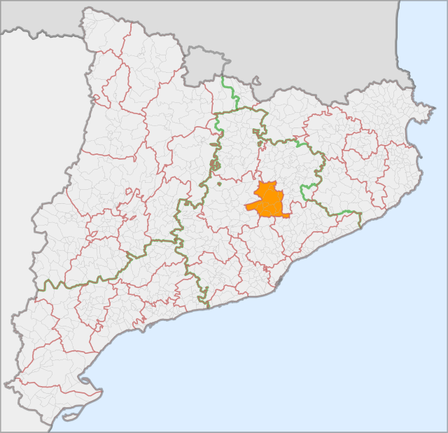 Localização de Moianès na Catalunha