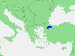 Mapa d'a mar de Marmara.